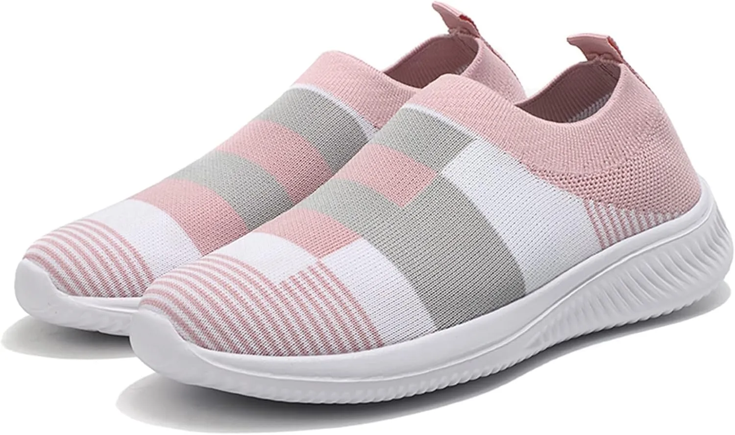 2007 Women's Walking Shoes with Arch Support, Comfortable Fashion Sneakers Casual Shoes Platform Colorblock Slip Ons Running Shoes