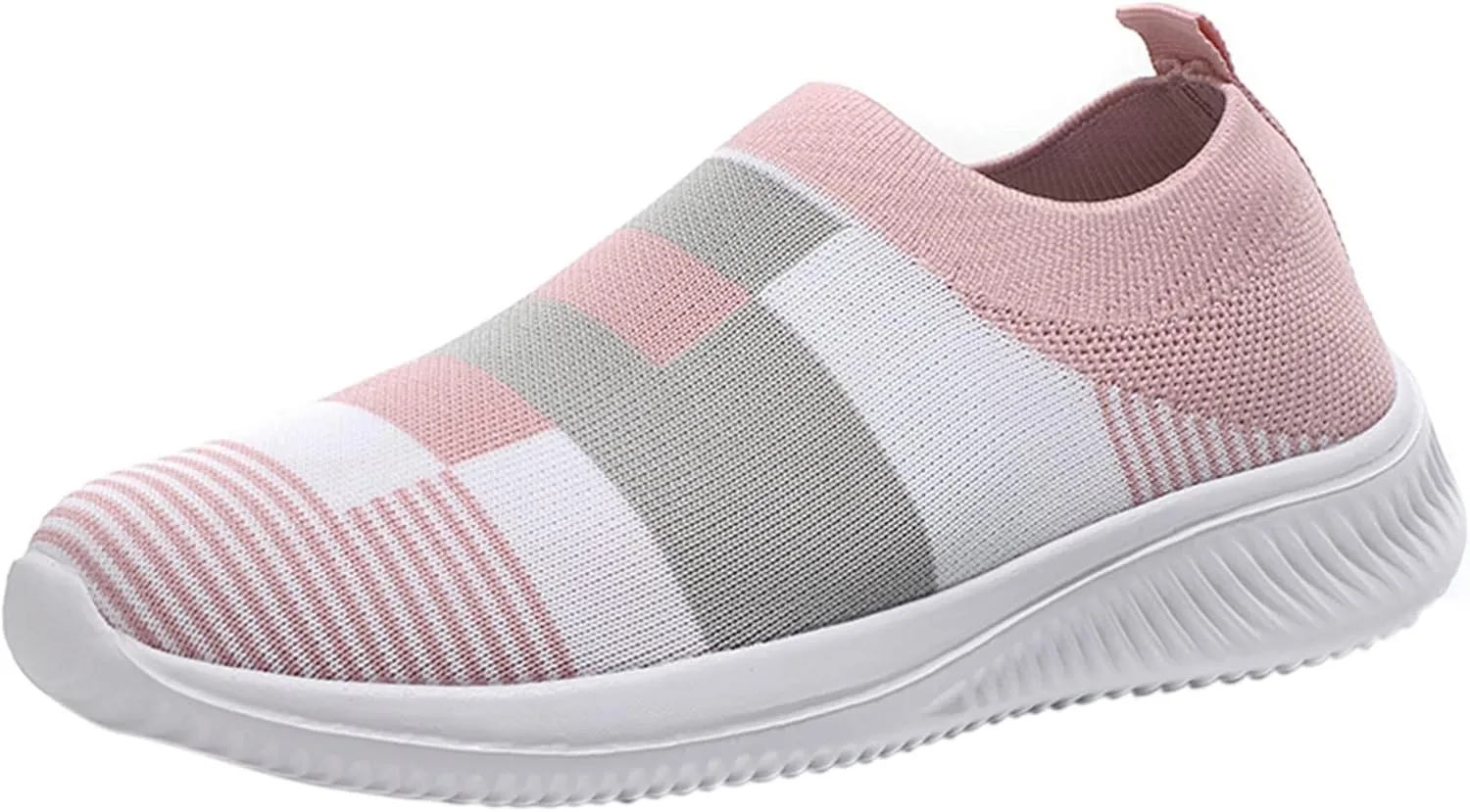 2007 Women's Walking Shoes with Arch Support, Comfortable Fashion Sneakers Casual Shoes Platform Colorblock Slip Ons Running Shoes