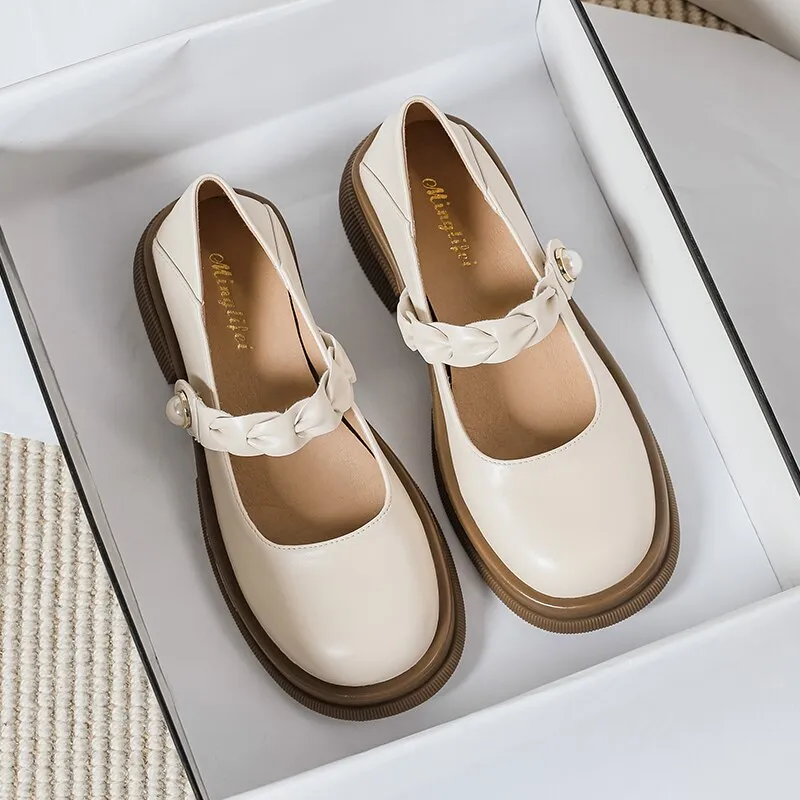 2023 Women's Loafers Shallow Slip On Shoes Women Nurse Ladies Shoes Women Genuine Leather Shoes Woman Platform Casual Soft