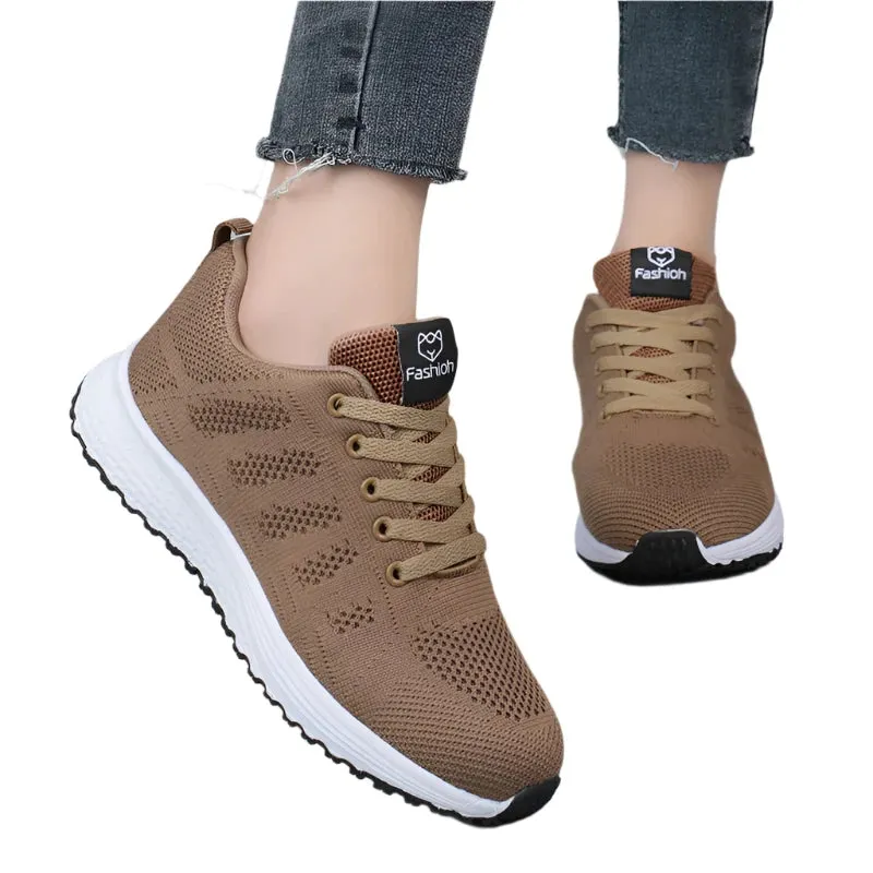 2024 Summer Women's Mesh Sneakers – Comfortable, Breathable Outdoor Shoes for Casual, Tennis, and Running