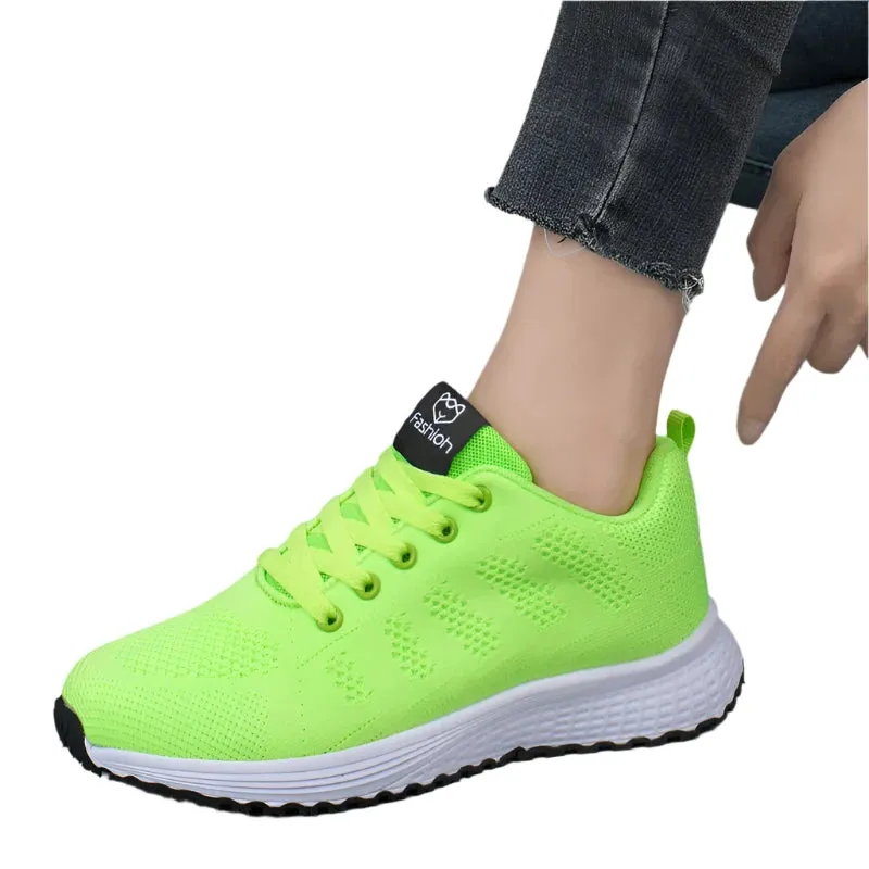 2024 Summer Women's Mesh Sneakers – Comfortable, Breathable Outdoor Shoes for Casual, Tennis, and Running