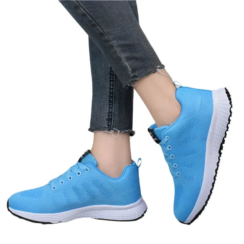 2024 Summer Women's Mesh Sneakers – Comfortable, Breathable Outdoor Shoes for Casual, Tennis, and Running