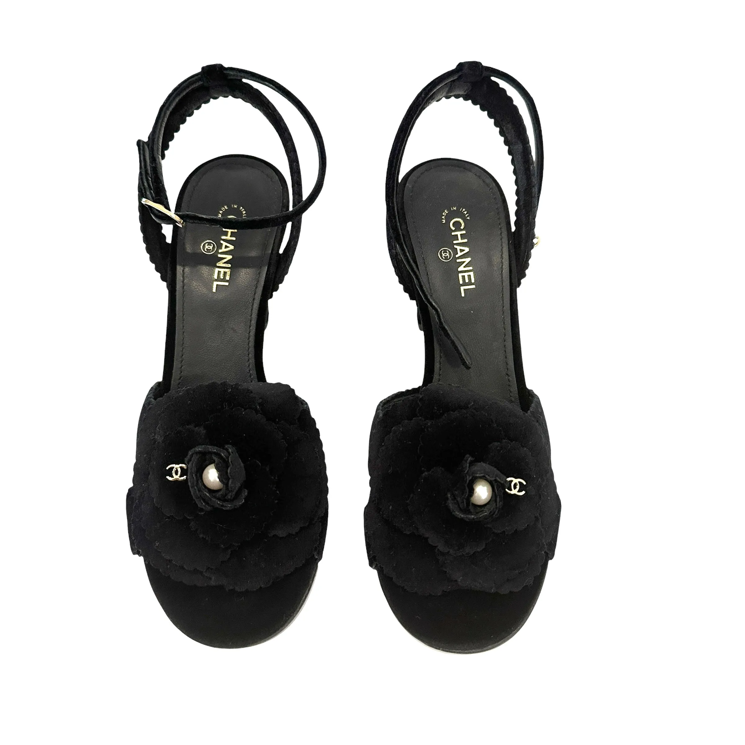 2024 Velvet and Logo Heels - 6.5