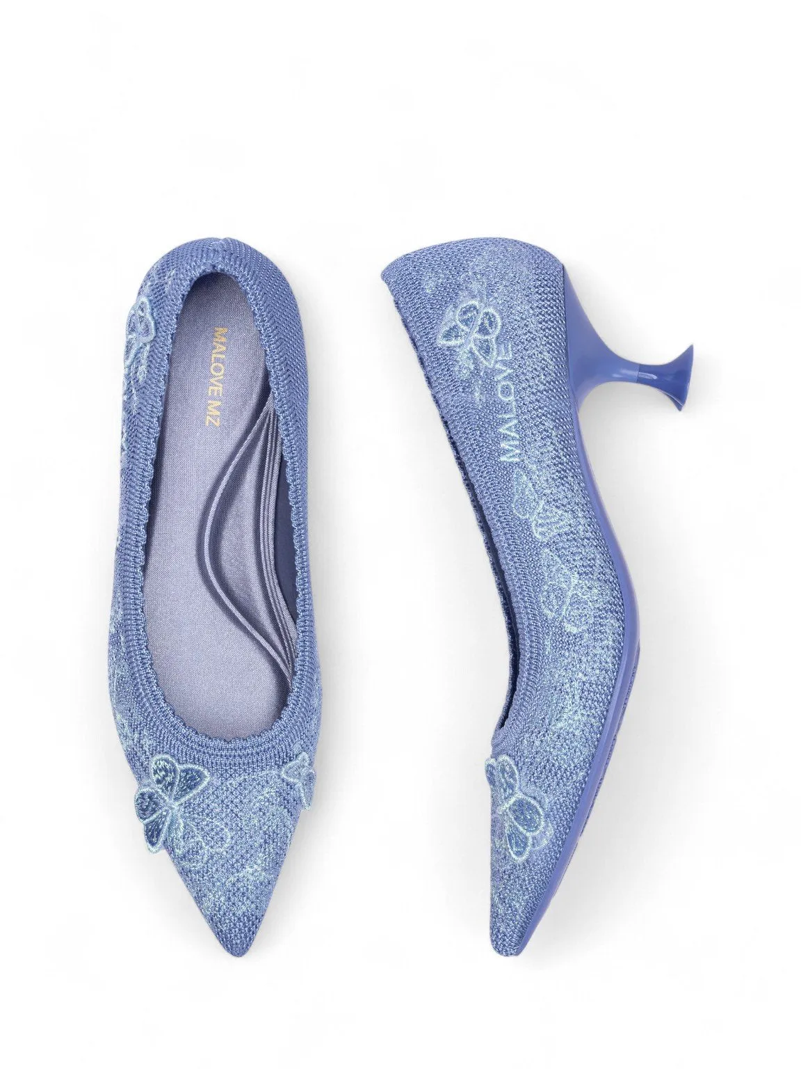 3D Butterfly Kitten Heels