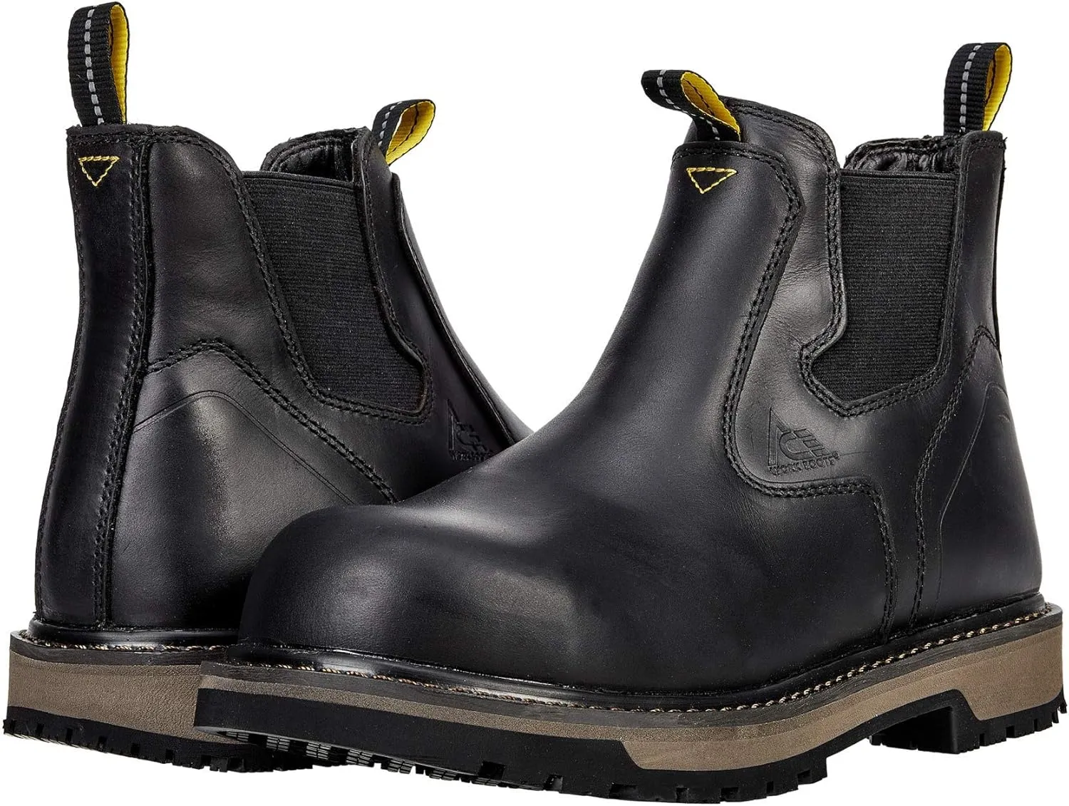 ACE Work Boots Firebrand, Men's Composite Toe (CT) Work Boots, Slip Resistant, Water Resistant, Black, Size 9