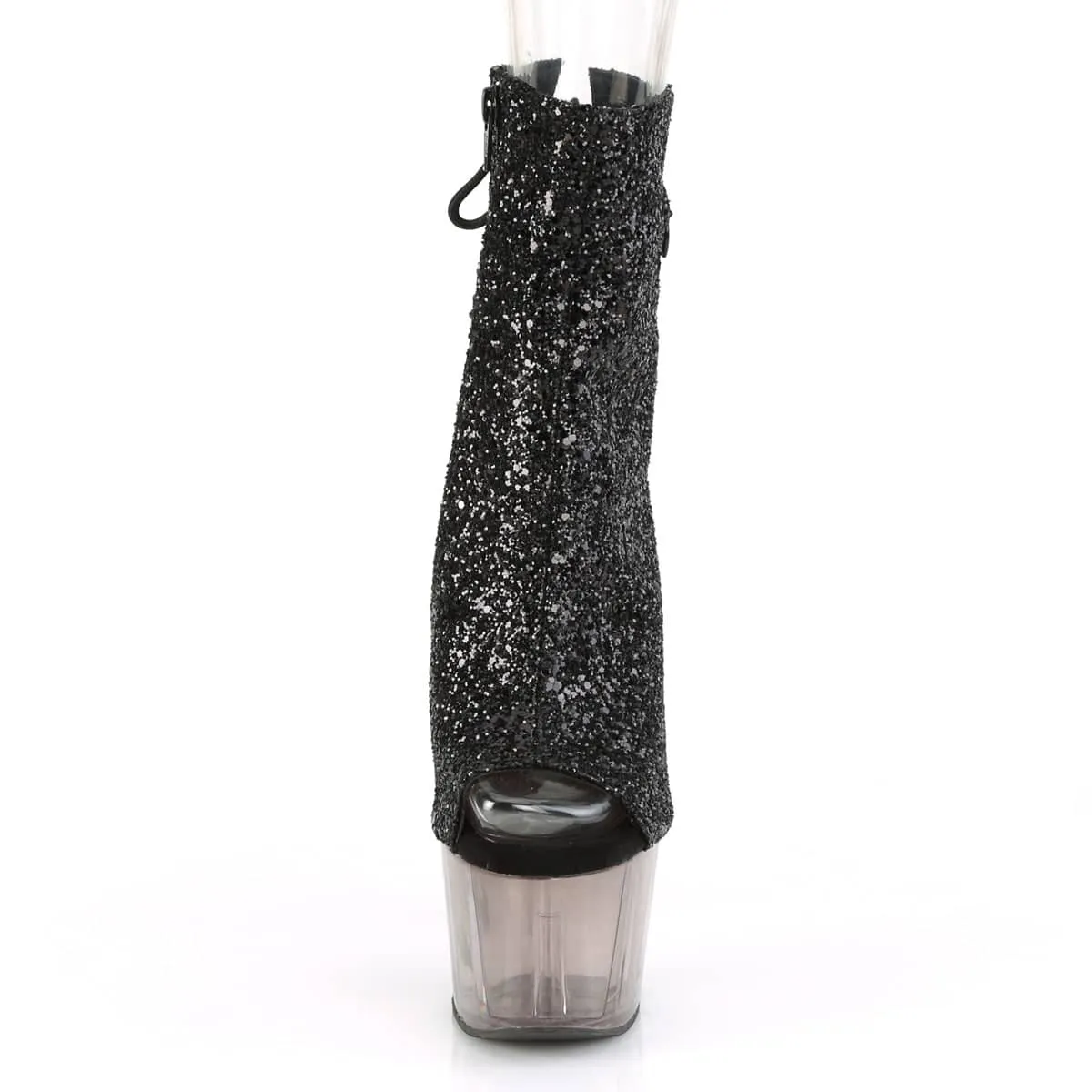 ADORE-1018GT Black Calf High Peep Toe Boots