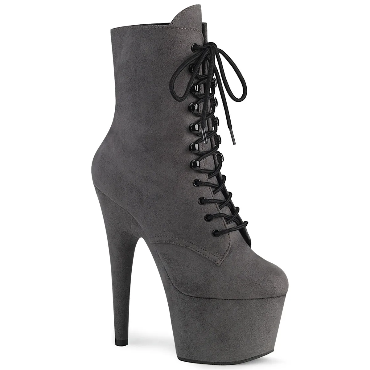 ADORE-1020FS Pleasers 7" Heel Grey Exotic Dance Ankle Boots