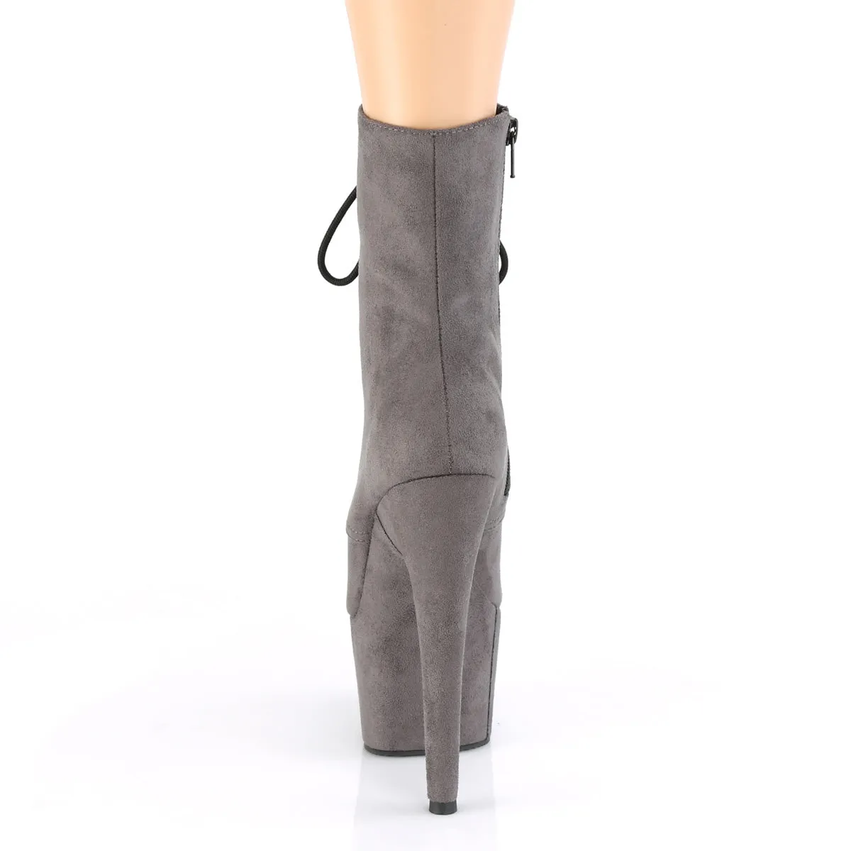 ADORE-1020FS Pleasers 7" Heel Grey Exotic Dance Ankle Boots
