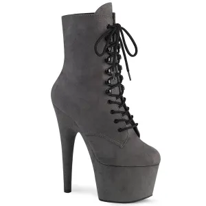 ADORE-1020FS Pleasers 7" Heel Grey Exotic Dance Ankle Boots