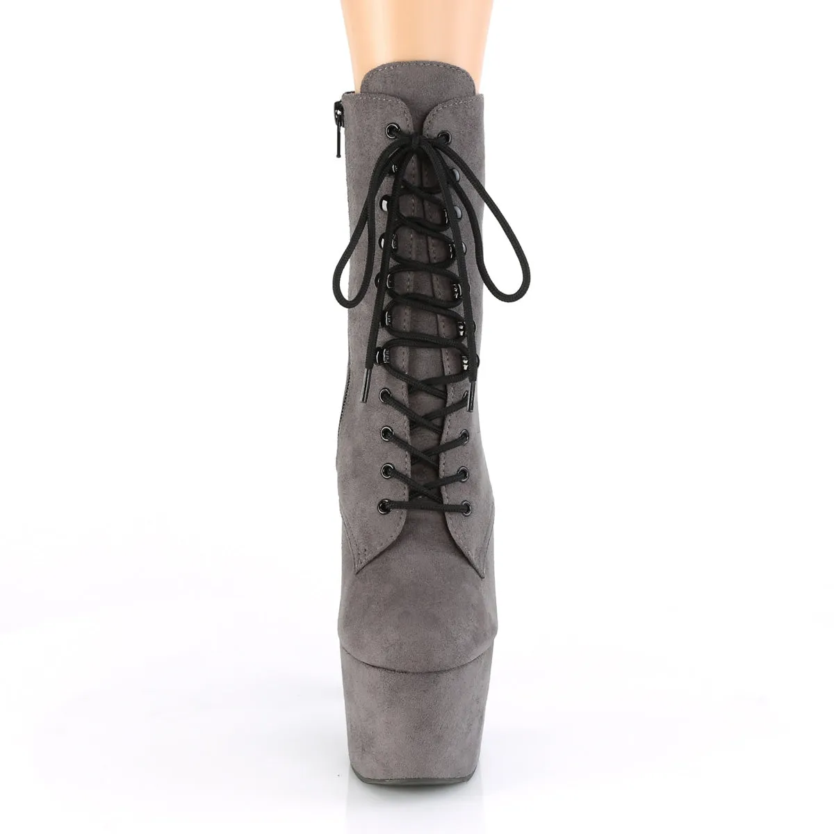ADORE-1020FS Pleasers 7" Heel Grey Exotic Dance Ankle Boots