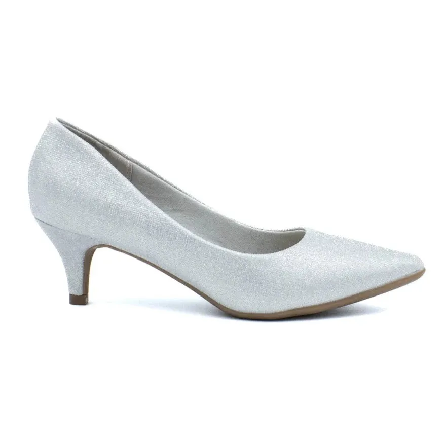 Aliyah Silver Glitter Heel