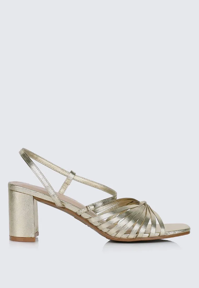 Alma Comfy Heels In Gold