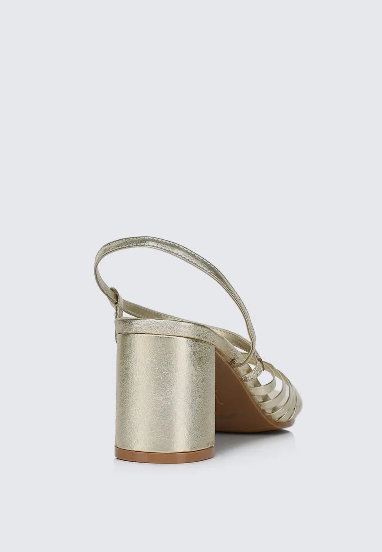 Alma Comfy Heels In Gold