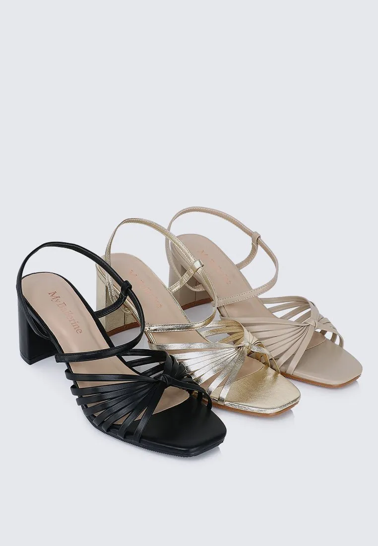 Alma Comfy Heels In Gold