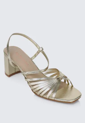 Alma Comfy Heels In Gold
