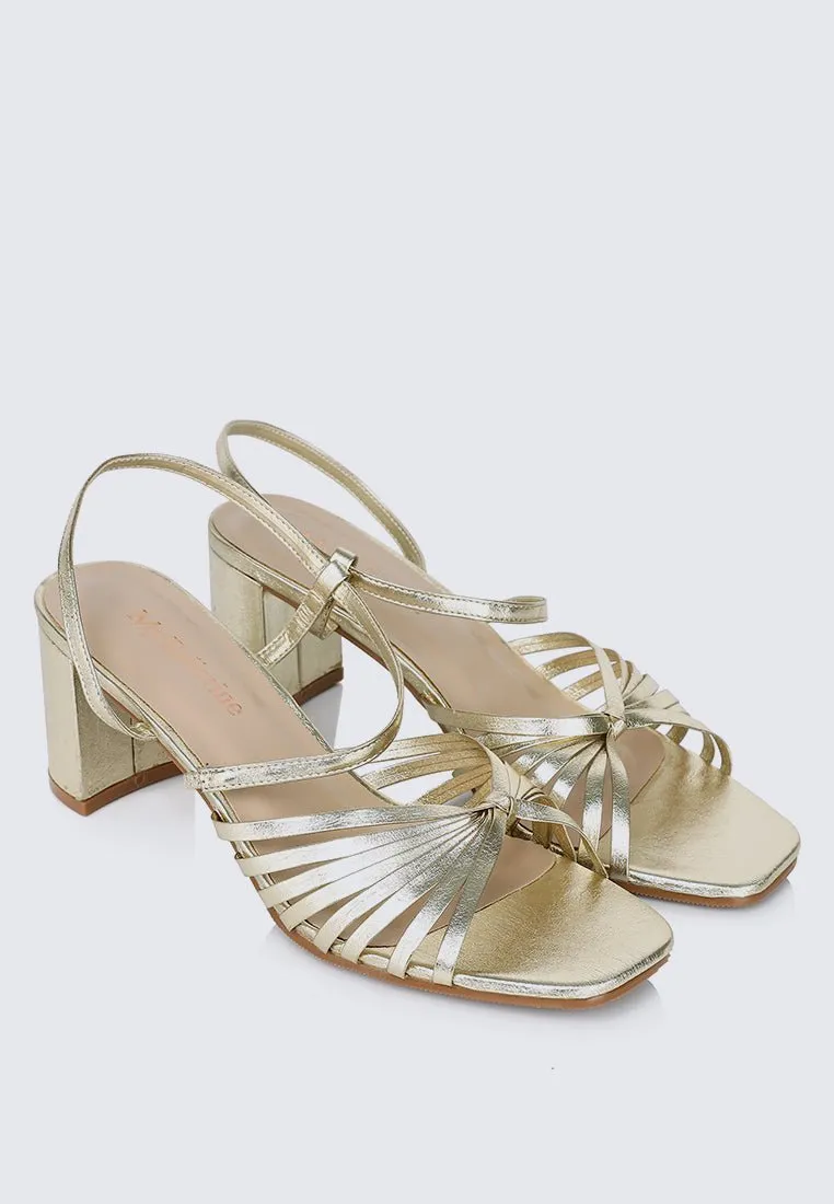 Alma Comfy Heels In Gold