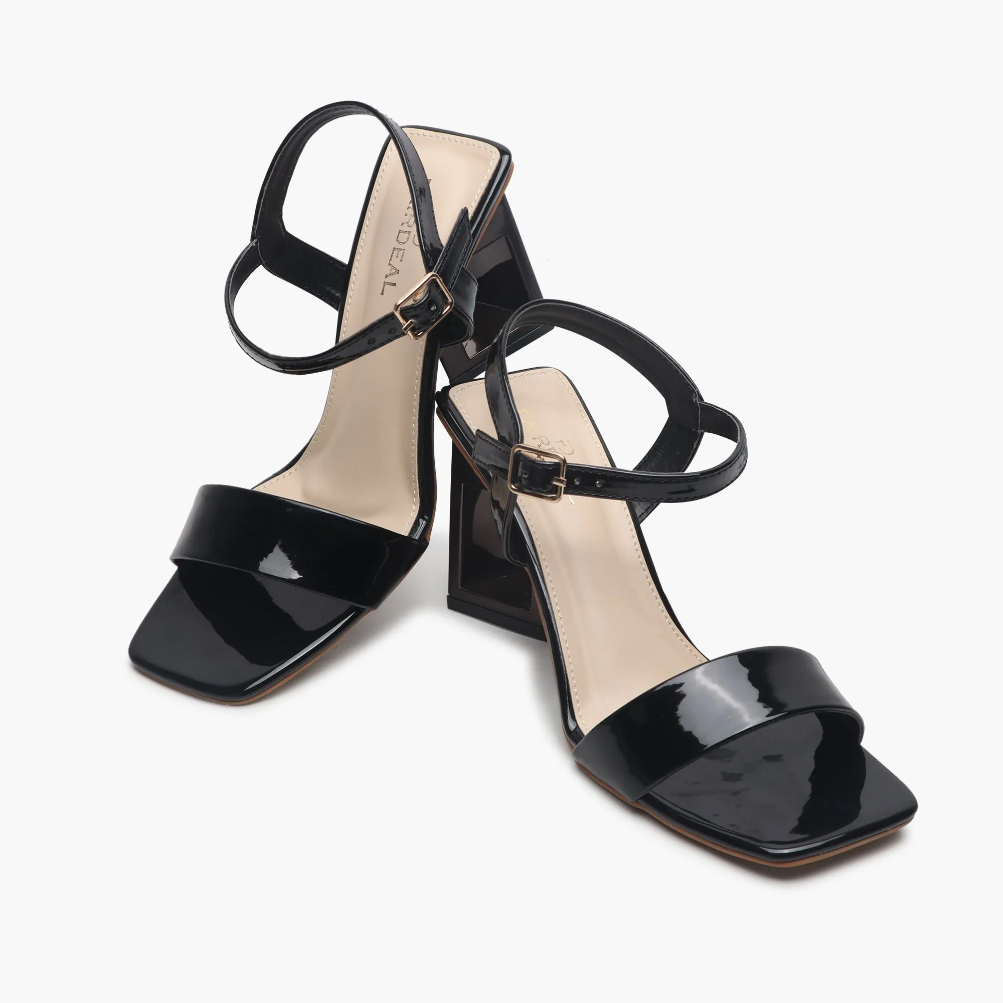 Angular Sculptural Heel Sandals