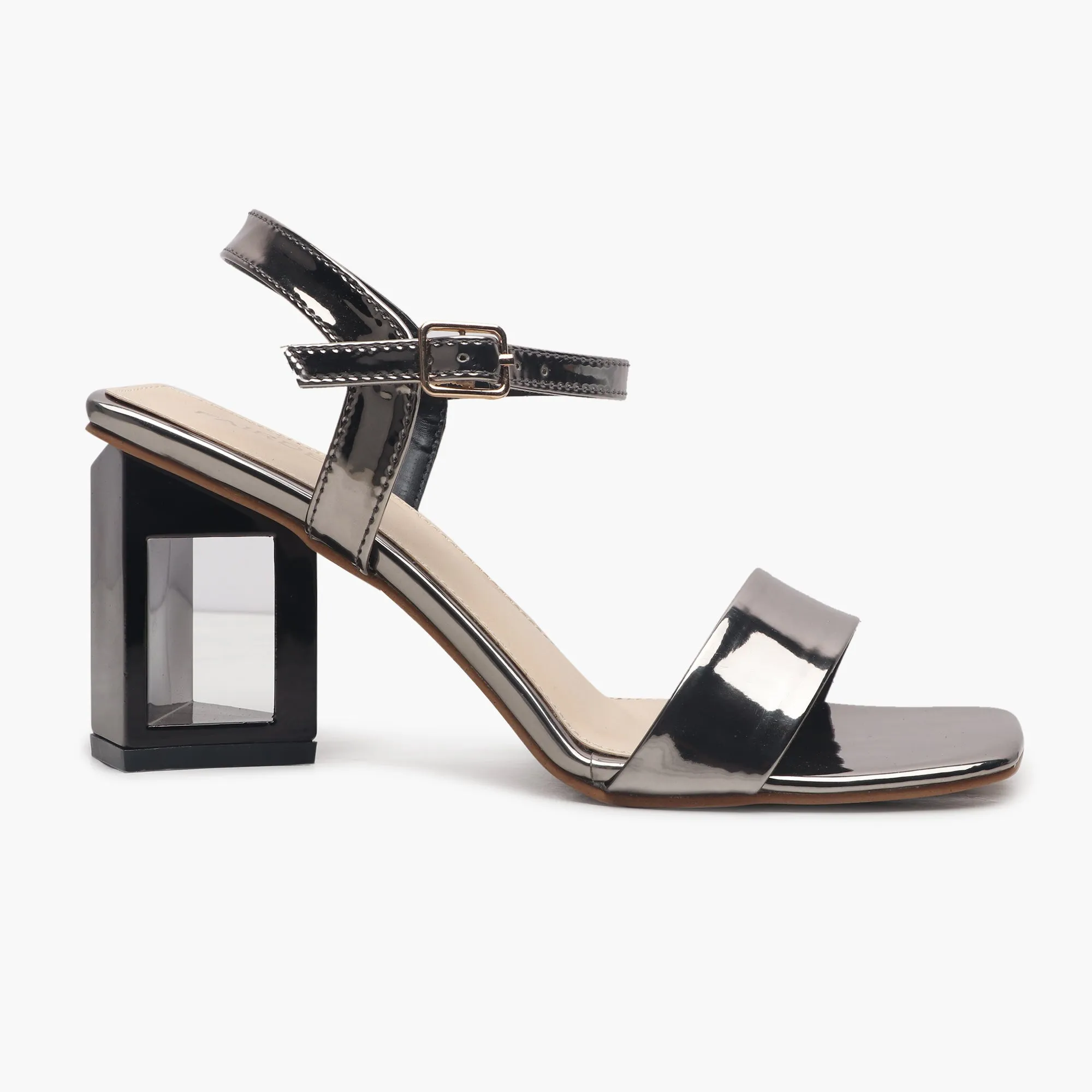Angular Sculptural Heel Sandals