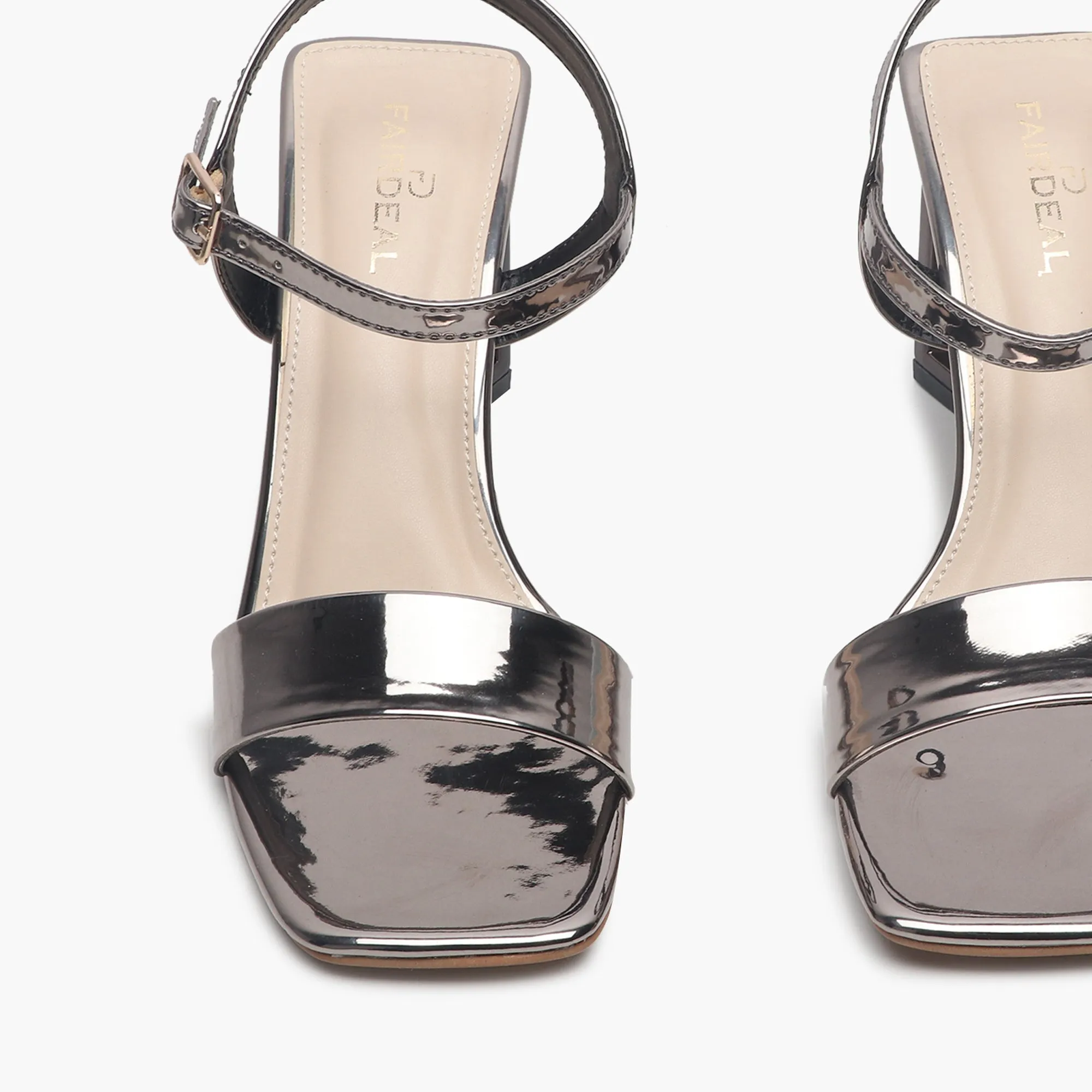 Angular Sculptural Heel Sandals