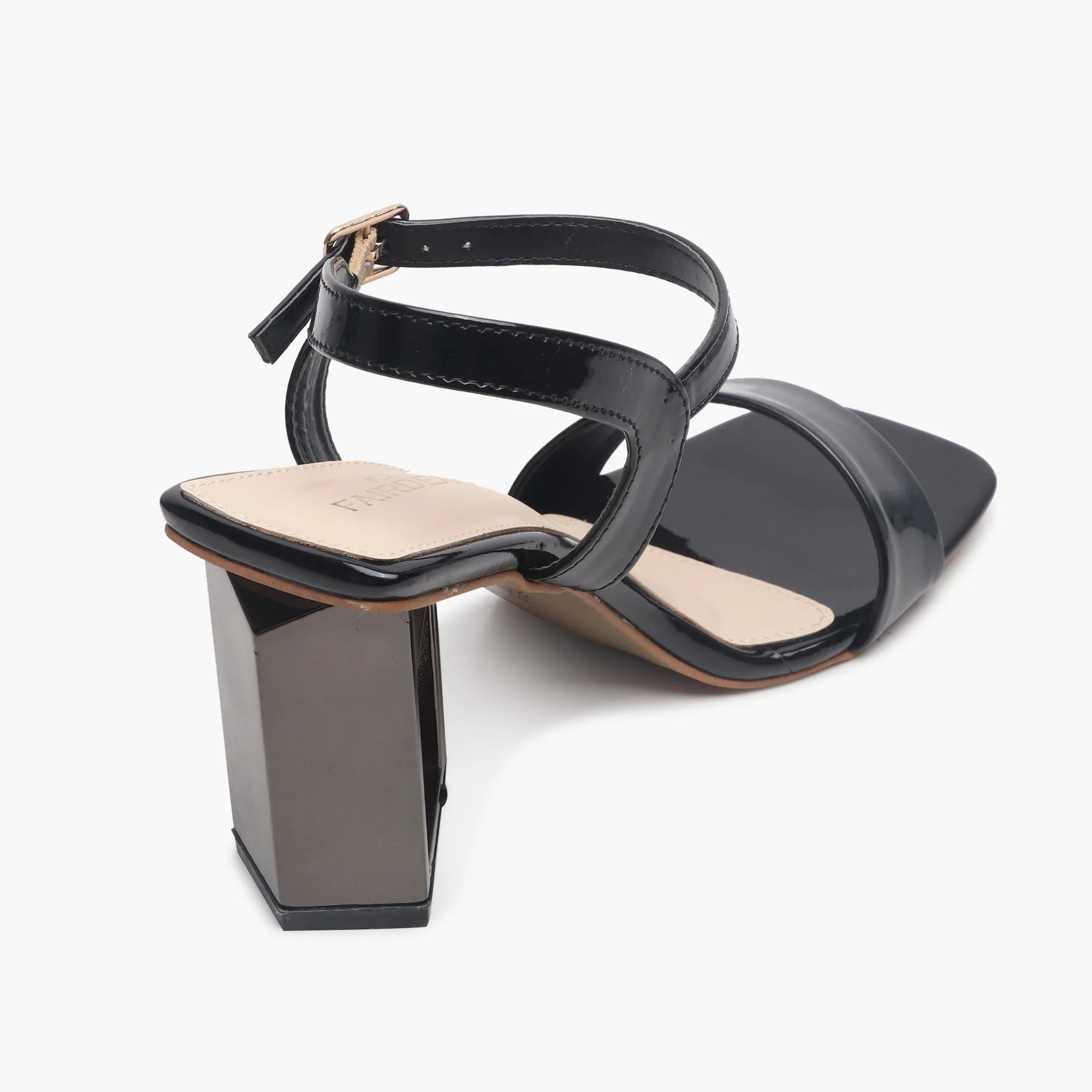 Angular Sculptural Heel Sandals