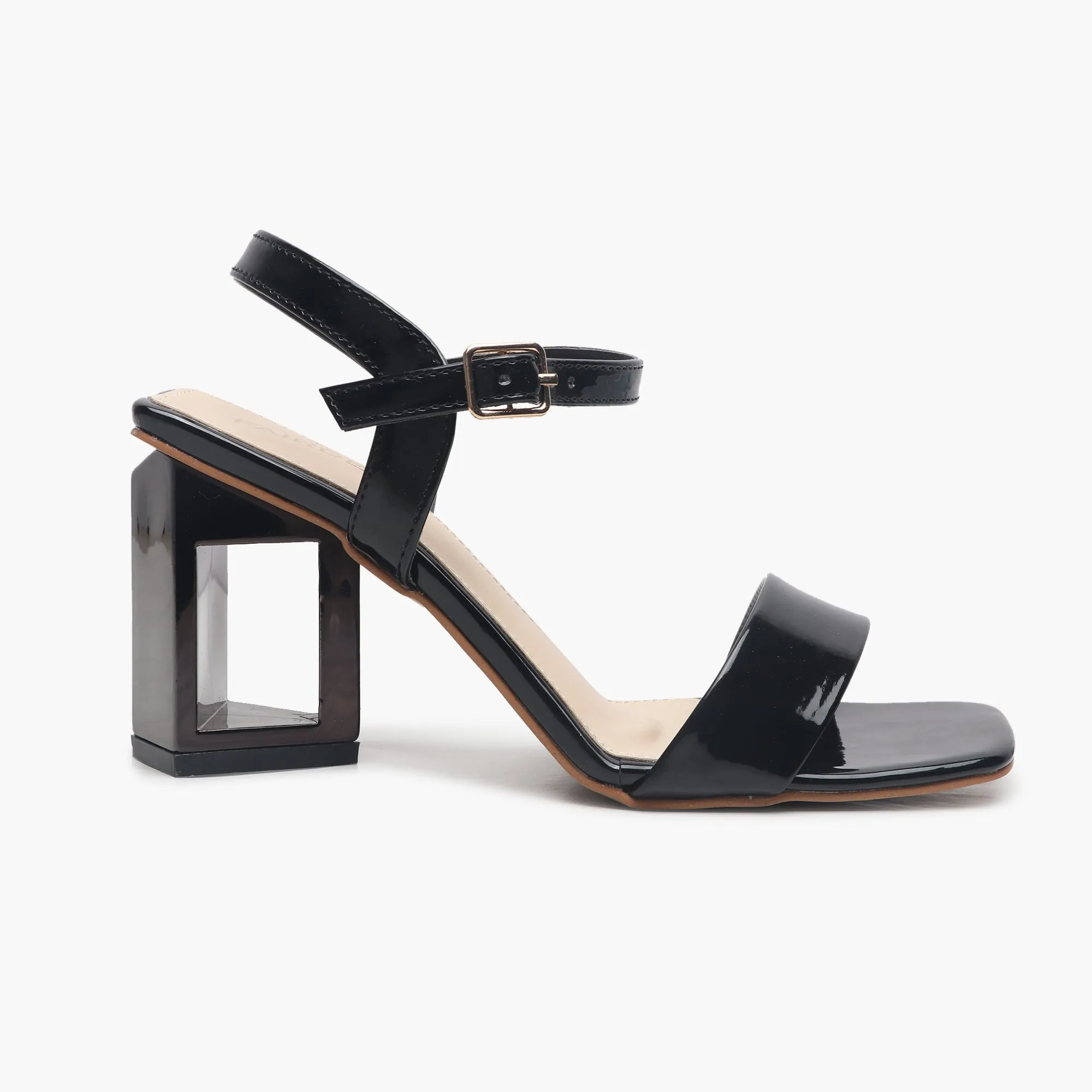 Angular Sculptural Heel Sandals