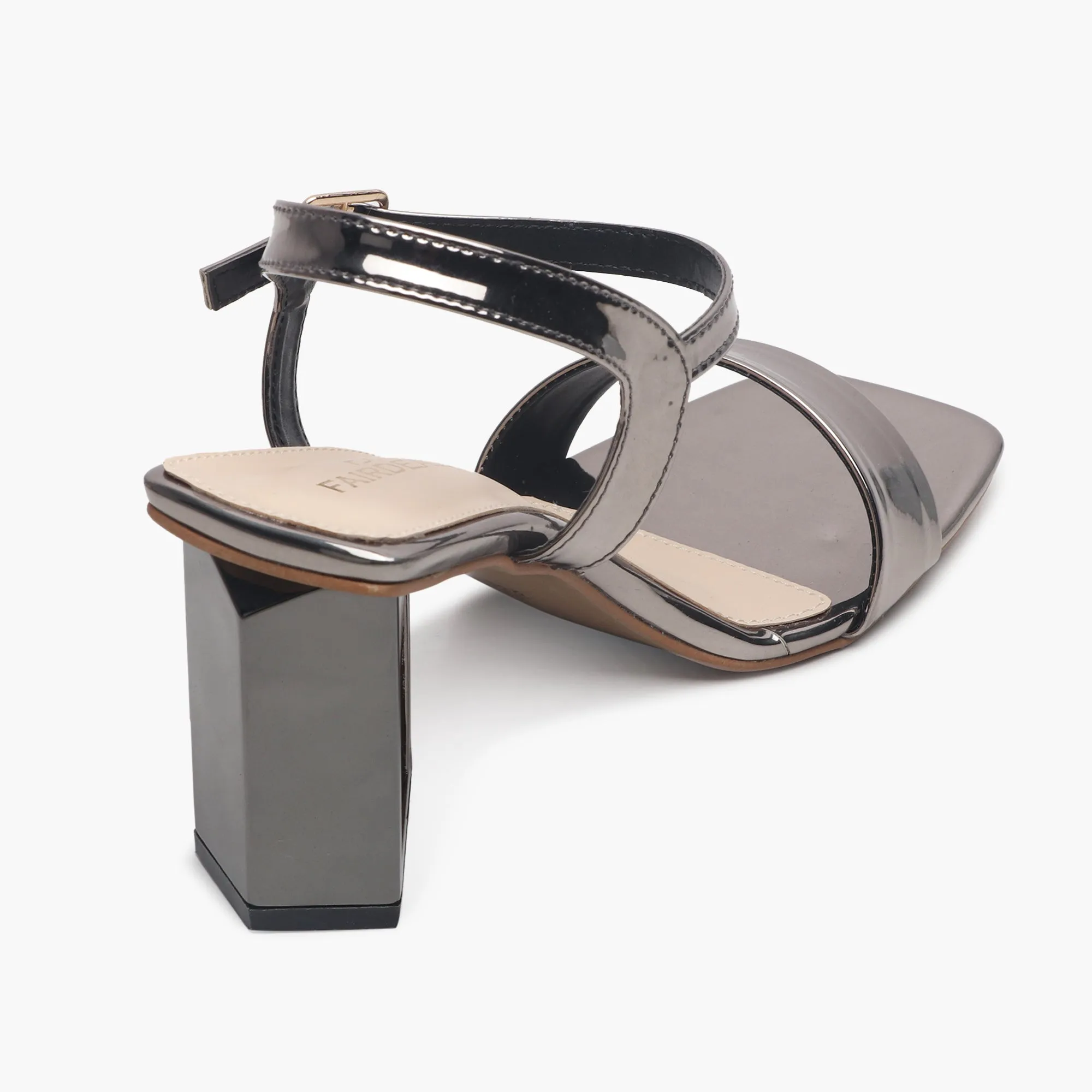 Angular Sculptural Heel Sandals