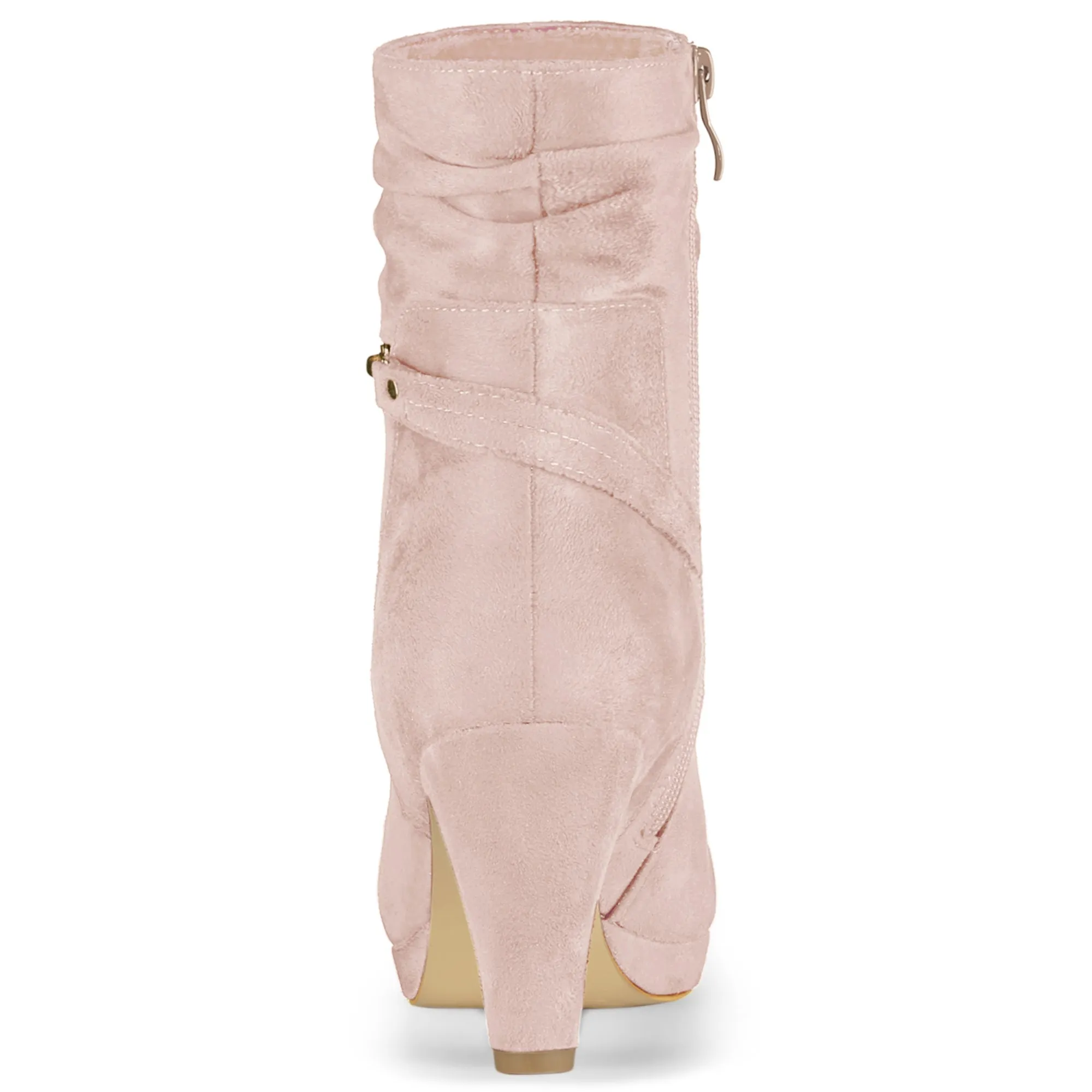Ankle Zip Platform High Heel Mid Calf Boots