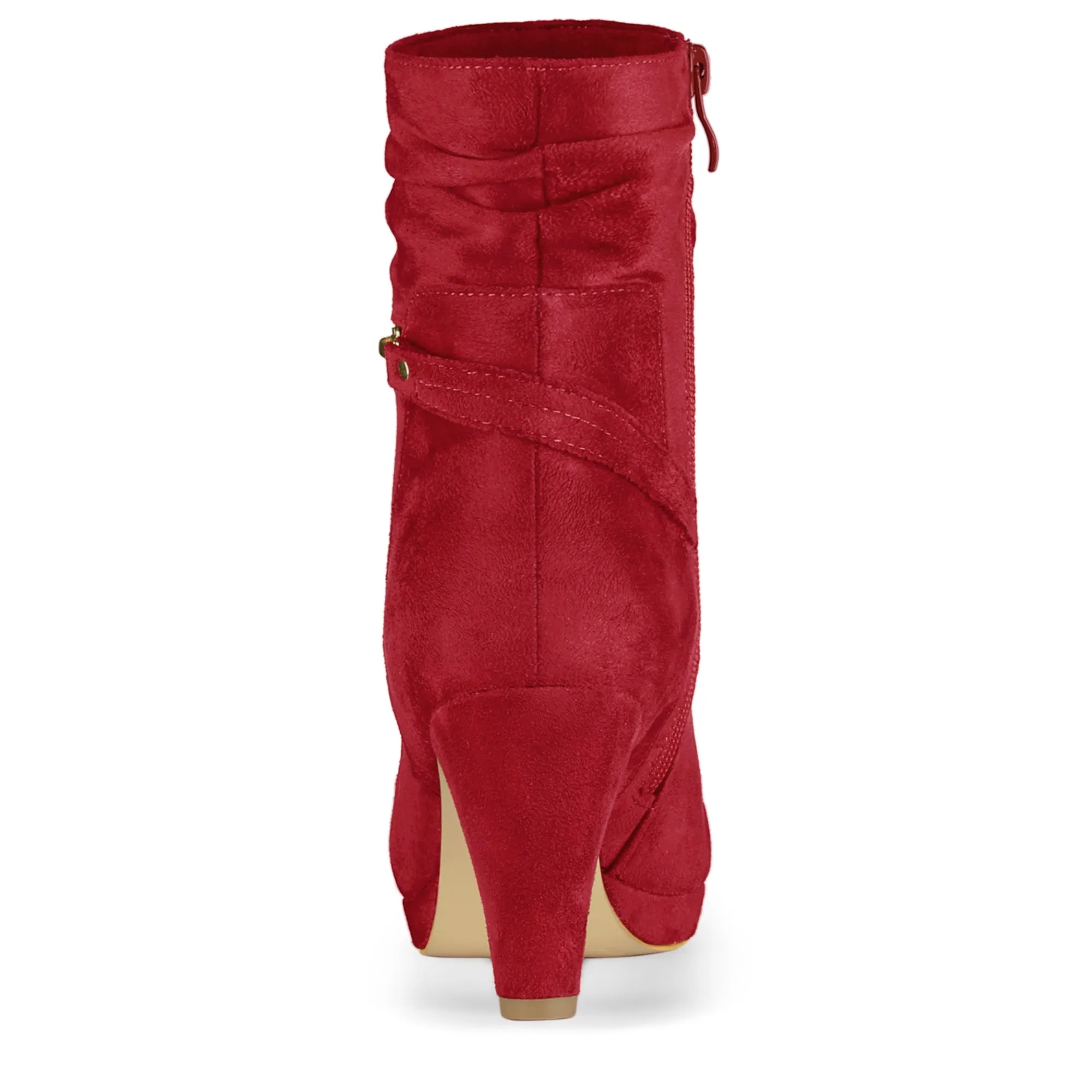 Ankle Zip Platform High Heel Mid Calf Boots
