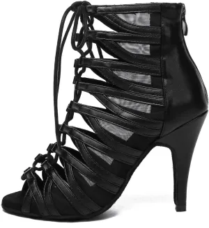AOQUNFS Women Latin Dance Boots Ballroom Salsa Dance Shoes Performance Dance Heels