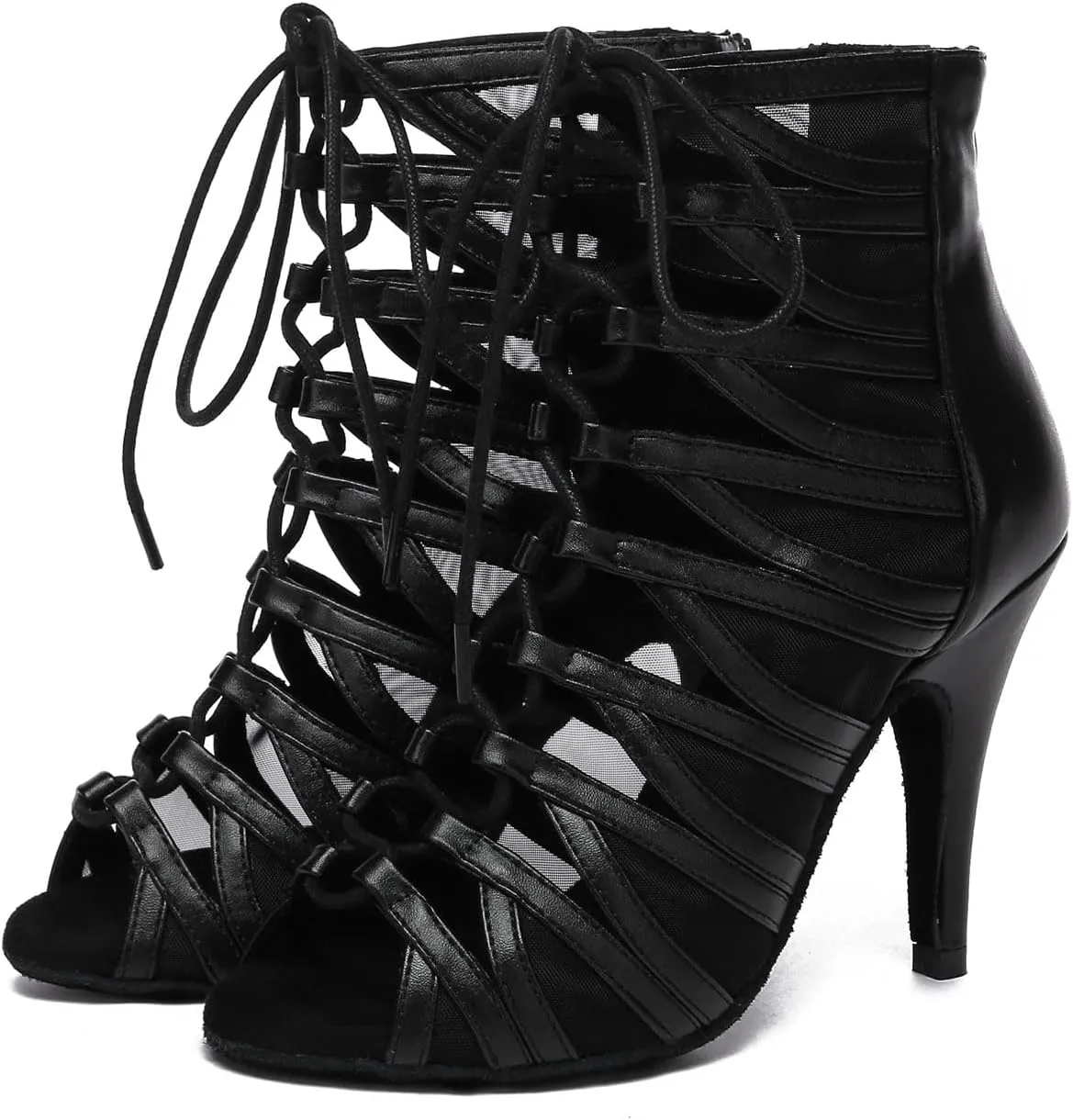 AOQUNFS Women Latin Dance Boots Ballroom Salsa Dance Shoes Performance Dance Heels