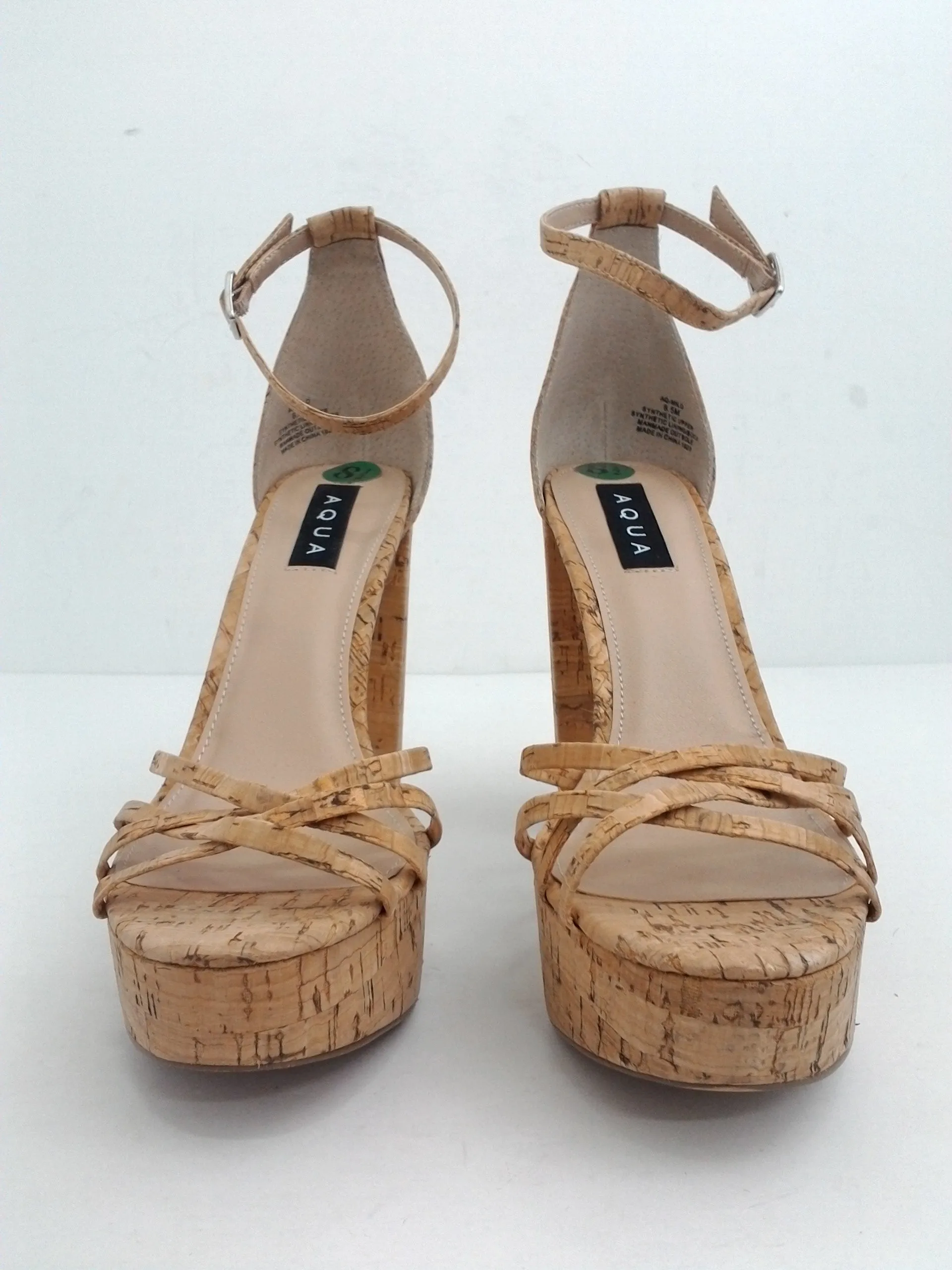 Aqua Women's Milo Platform Heeled Sandal Size 8.5 M