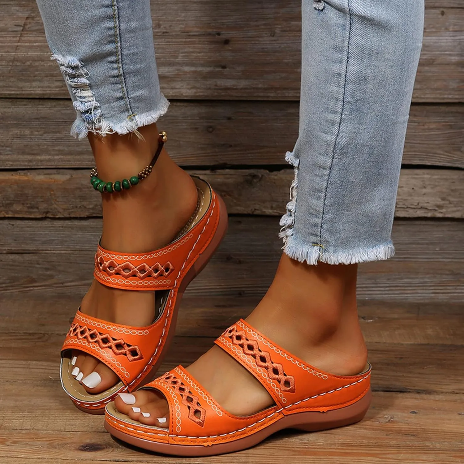 Arch Support Flip Flops for Women Orthopedic Recovery Sandals Comfortable Walking Shoes Summer Beach Casual Lightweight Yoga Mat Cushion Thong Sandals