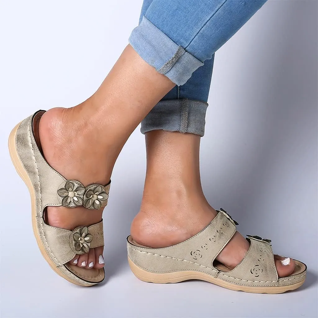Arch Support Orthopedic Sandals for Women Comfortable Walking Shoes Adjustable Straps Lightweight Summer Beach Casual Outdoor Plantar Fasciitis Recovery
