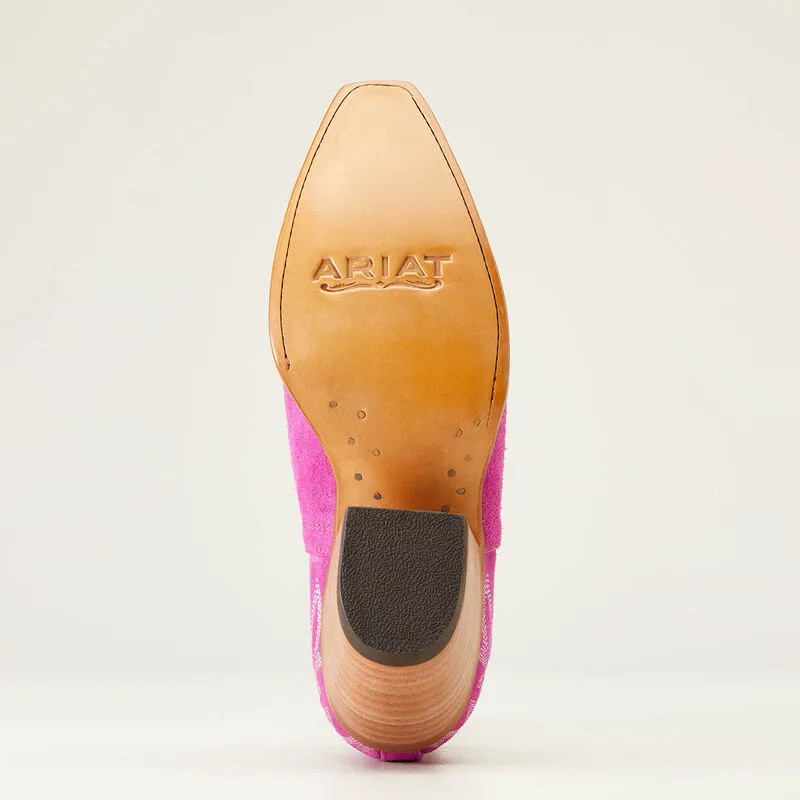 ARIAT WOMEN'S 10046864 Dixon Western Boots HAUTE PINK SUEDE