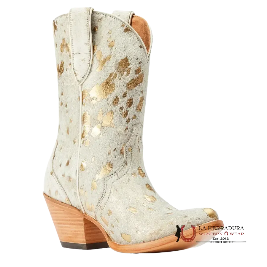 ARIAT WOMENS BANDIDA WHITE METALLIC HAIR ON- 4392