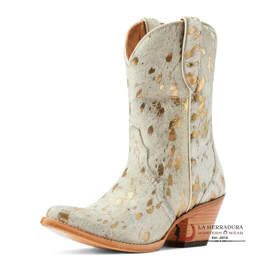 ARIAT WOMENS BANDIDA WHITE METALLIC HAIR ON- 4392