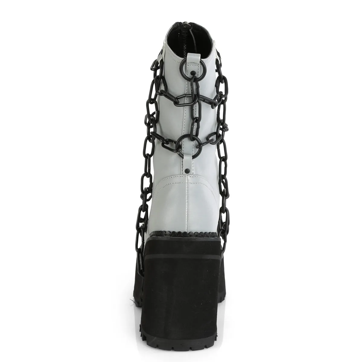 ASSAULT-66 DemoniaCult Grey Sexy Women's Ankle Boots (Alternative Footwear)