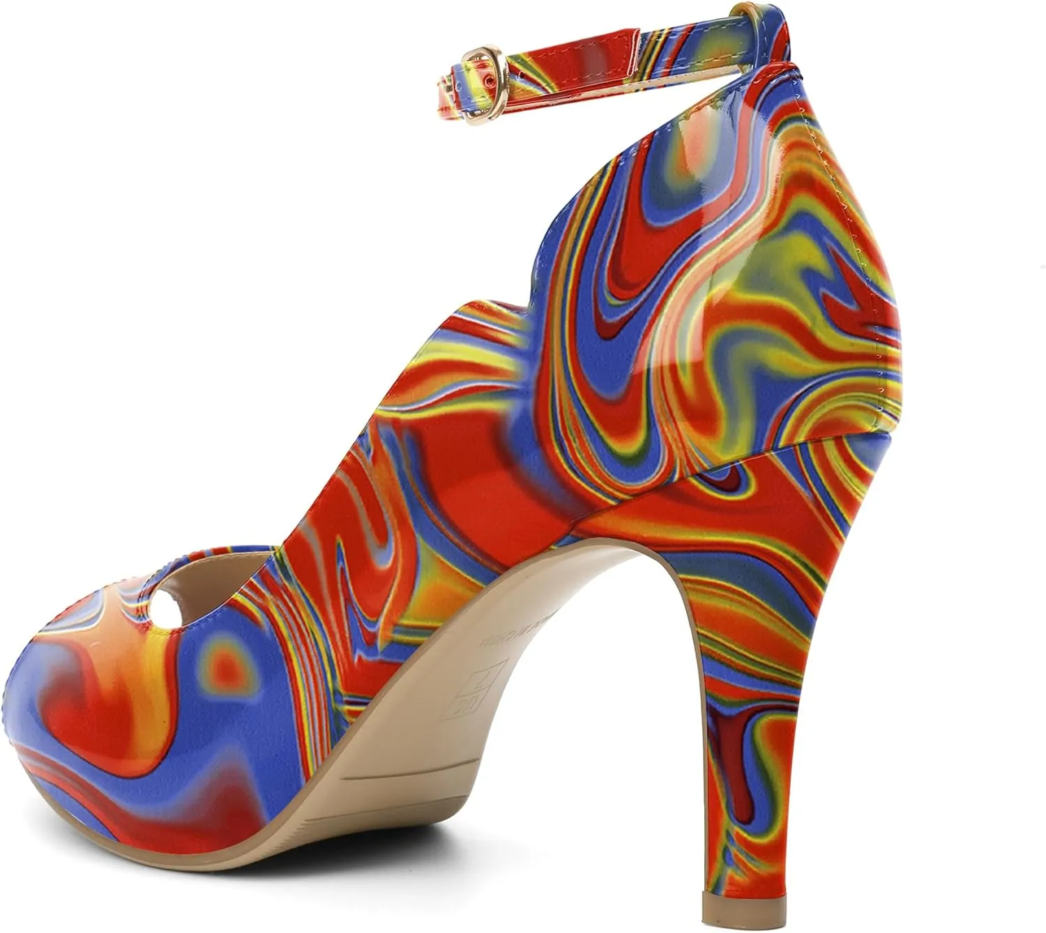 AUMOTED High Heels Pumps Platforms Shoes for Party Daily 3.4" Dressy Pumps
