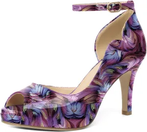 AUMOTED High Heels Pumps Platforms Shoes for Party Daily 3.4" Dressy Pumps