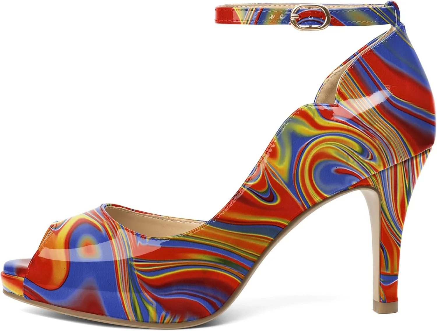 AUMOTED High Heels Pumps Platforms Shoes for Party Daily 3.4" Dressy Pumps