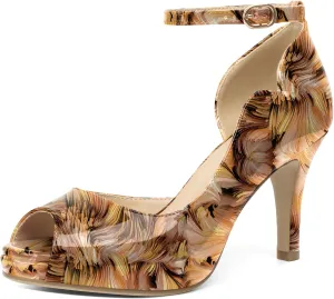 AUMOTED High Heels Pumps Platforms Shoes for Party Daily 3.4" Dressy Pumps
