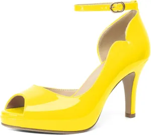 AUMOTED High Heels Pumps Platforms Shoes for Party Daily 3.4" Dressy Pumps