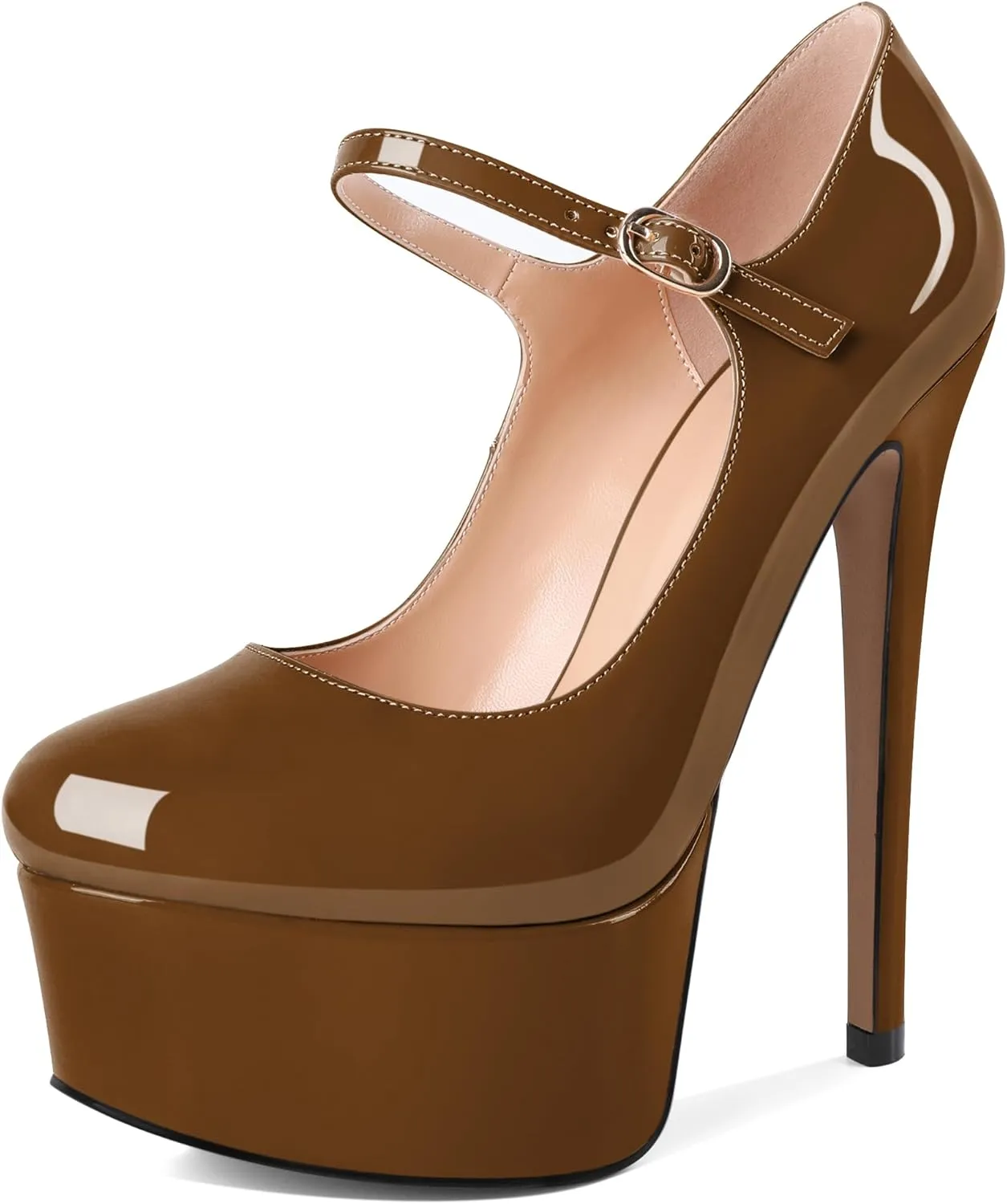 AUMOTED Women's Platforms Pumps 5.9 inch Stiletto High Heels Sexy Shoes for Wedding Party