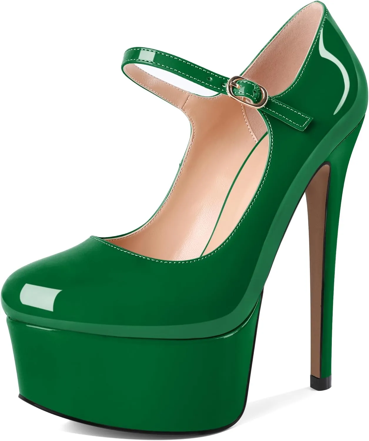 AUMOTED Women's Platforms Pumps 5.9 inch Stiletto High Heels Sexy Shoes for Wedding Party