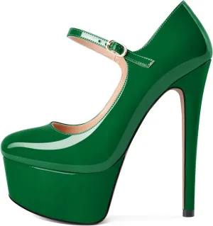 AUMOTED Women's Platforms Pumps 5.9 inch Stiletto High Heels Sexy Shoes for Wedding Party
