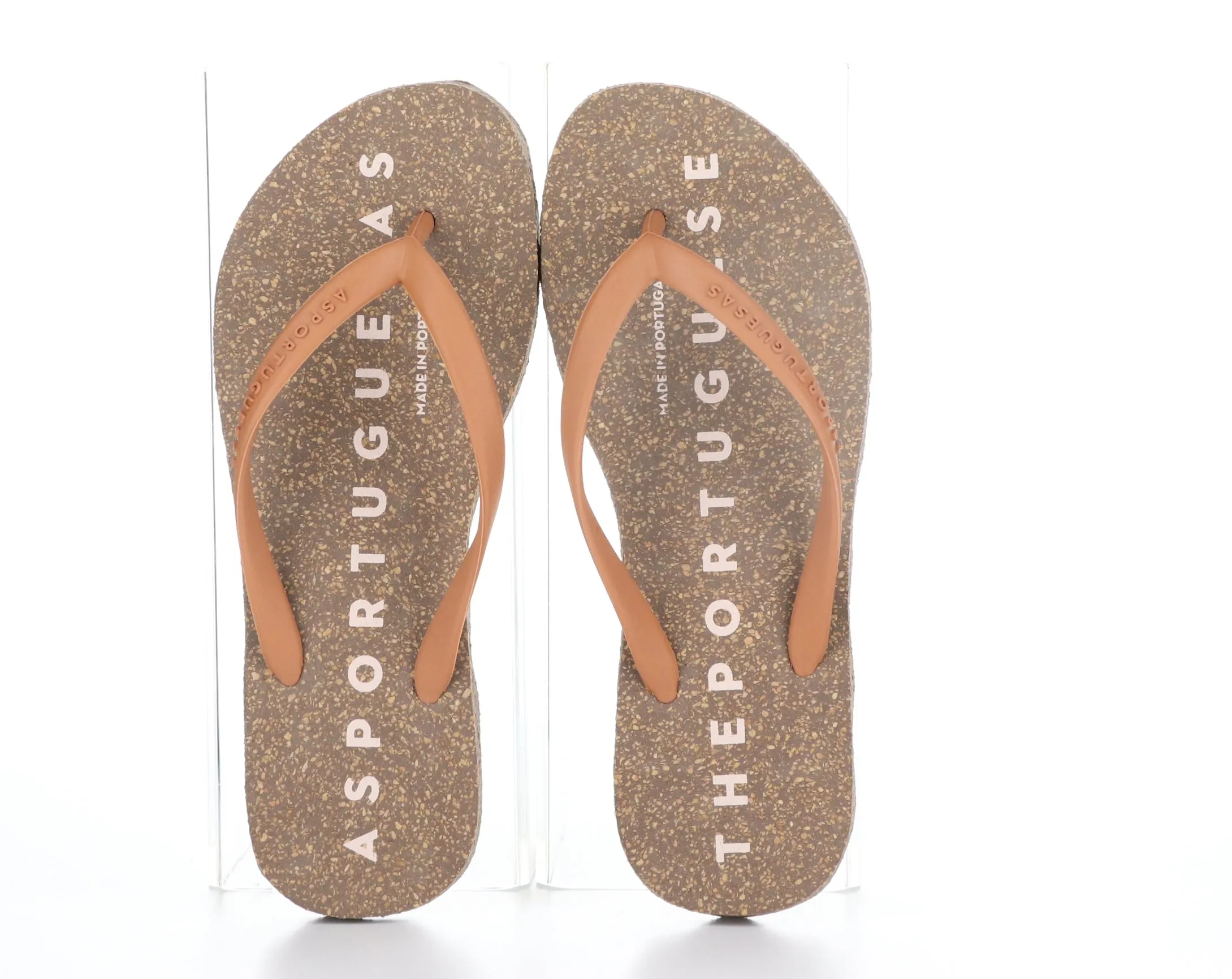 BASE_L Brown Rubber Strap Beach Flip-Flops