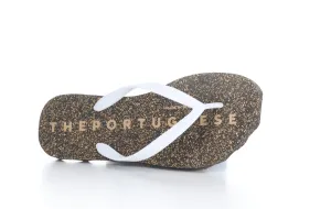 BASE_L White/Rubber Strap Beach Flip-Flops|BASE_L Tong de Plage in Blanc