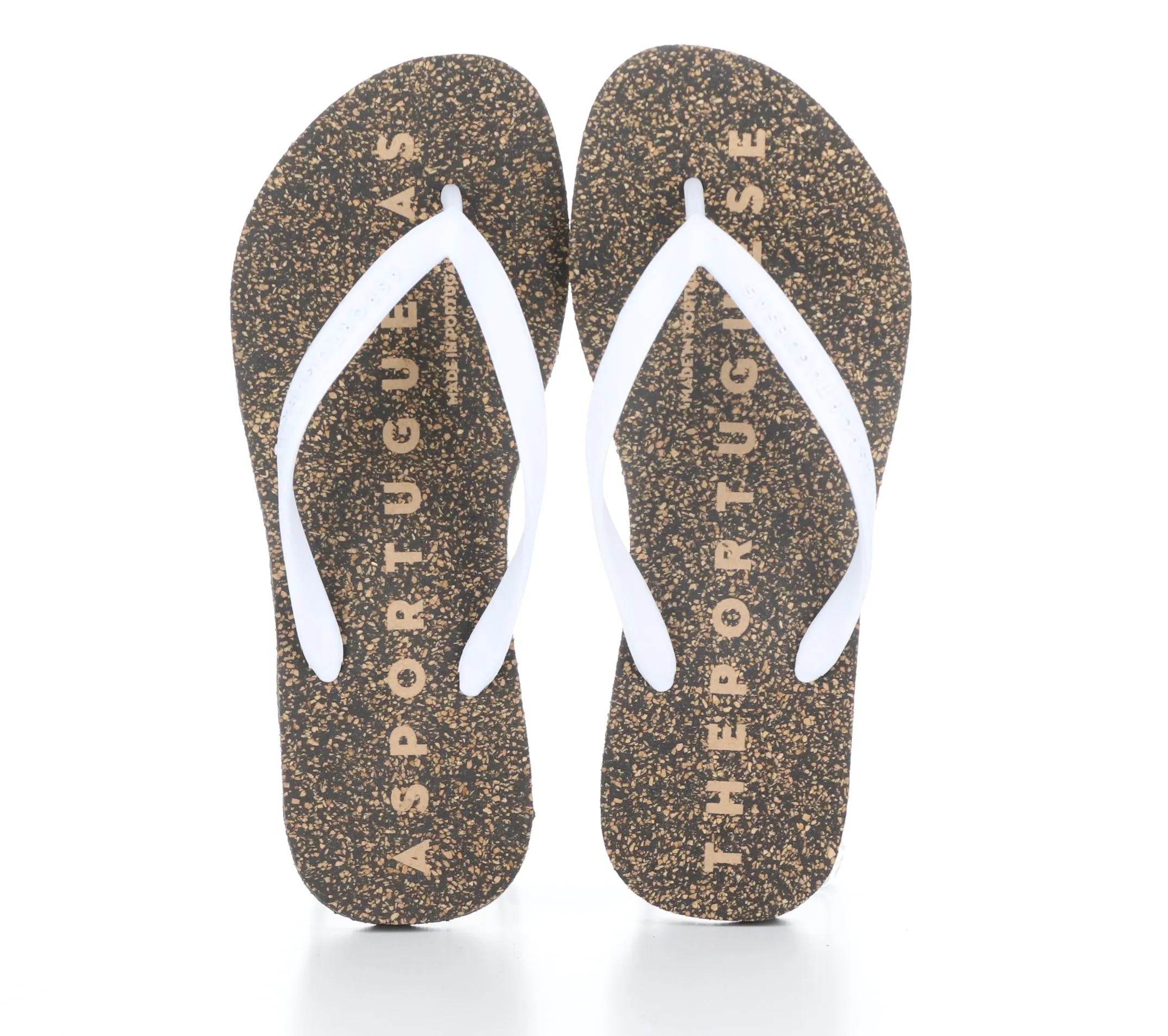 BASE_L White/Rubber Strap Beach Flip-Flops|BASE_L Tong de Plage in Blanc