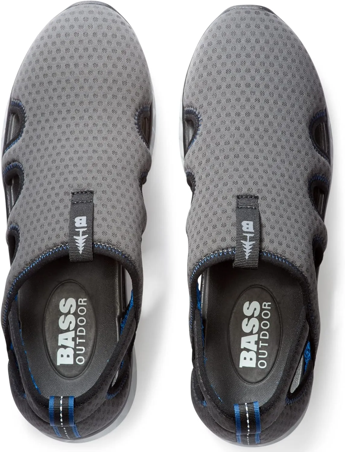BASS OUTDOOR Men's Hex Vented Hiking Shoes  Traction-Sole Mesh Slip-ons