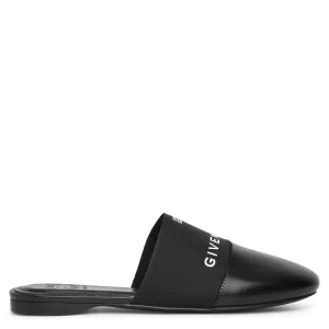 Bedford 4G black flat mules